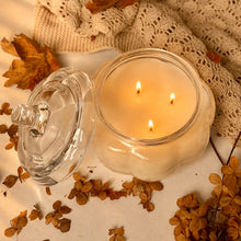Load image into Gallery viewer, Autumn Pumpkin Three Wick Candle – Clear