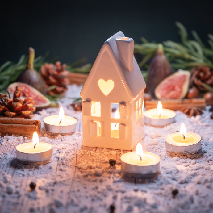 Mini Heart House Tea Light Gift Set