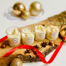 Load image into Gallery viewer, Four Mini Christmas Candles Gift Set – 4 Scented Candles in House Gift Box