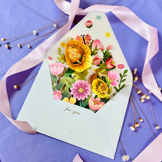 Pop up flower card