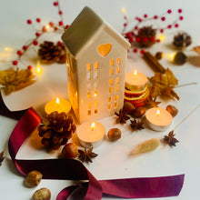 Load image into Gallery viewer, House Tea Light Holder &amp; Scented Tea Lights Gift Set