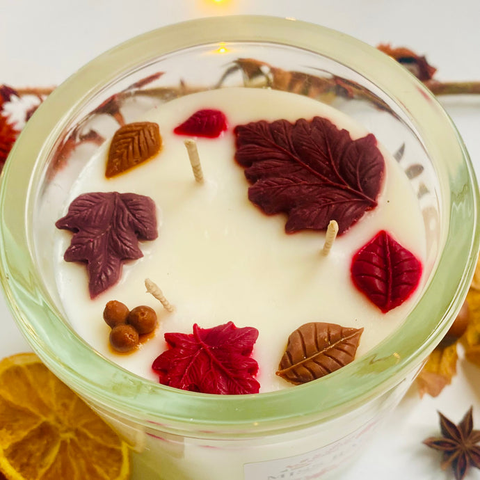 Autumn Leaves Three Wick Candle