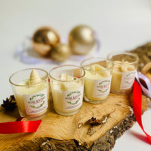Load image into Gallery viewer, Four Mini Christmas Candles Gift Set – 4 Scented Candles in House Gift Box
