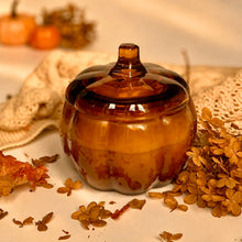 Load image into Gallery viewer, Autumn Pumpkin Three Wick Candle – Amber