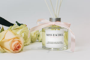 Pink Peony & Blush Suede Luxury Reed Diffuser