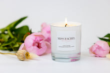 Load image into Gallery viewer, Pink Peony &amp; Blush Suede Botanical Candle